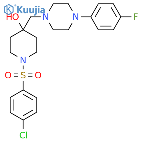 1-[(4-Chlorophenyl)sulfonyl]-4-{[4-(4-fluorophenyl)piperazino]methyl}-4-piperidinol structure