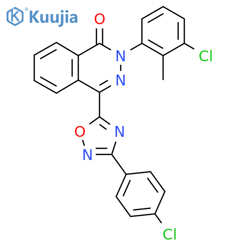 2-(3-Chloro-2-methylphenyl)-4-[3-(4-chlorophenyl)-1,2,4-oxadiazol-5-yl]-1,2-dihydrophthalazin-1-one structure