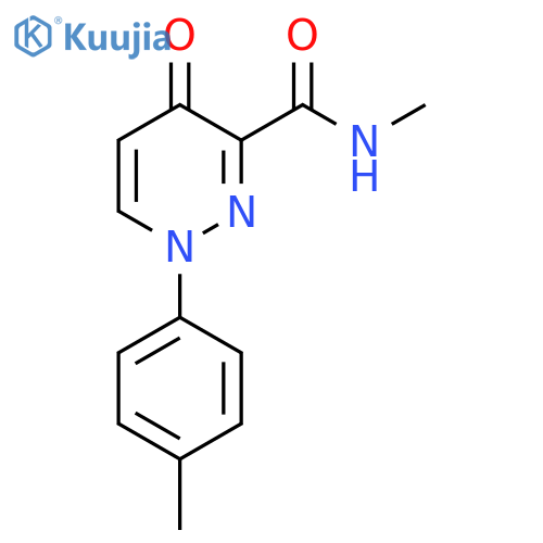 N-METHYL-1-(4-METHYLPHENYL)-4-OXO-1,4-DIHYDRO-3-PYRIDAZINECARBOXAMIDE structure