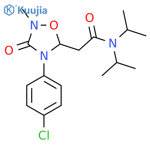 2-[4-(4-CHLOROPHENYL)-2-METHYL-3-OXO-1,2,4-OXADIAZOLAN-5-YL]-N,N-DIISOPROPYLACETAMIDE structure