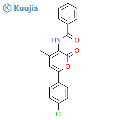 N-[6-(4-Chlorophenyl)-4-methyl-2-oxo-2H-pyran-3-yl]benzenecarboxamide structure
