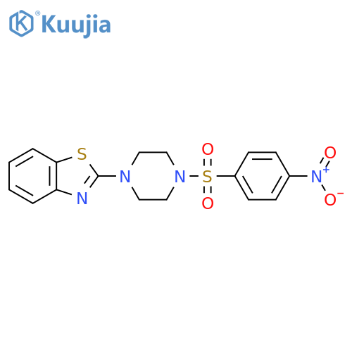 2-(4-[(4-NITROPHENYL)SULFONYL]PIPERAZINO)-1,3-BENZOTHIAZOLE structure