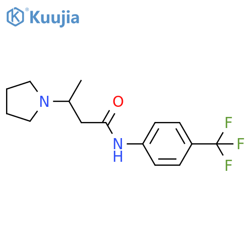 3-(1-pyrrolidinyl)-N-[4-(trifluoromethyl)phenyl]butanamide structure