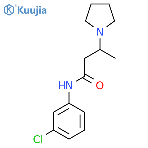 N-(3-CHLOROPHENYL)-3-(1-PYRROLIDINYL)BUTANAMIDE structure