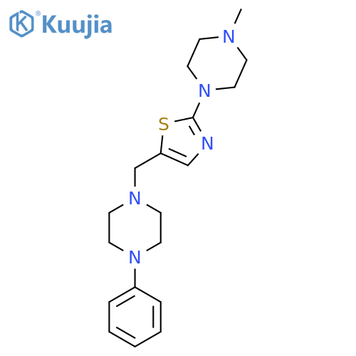 1-Methyl-4-{5-[(4-phenylpiperazino)methyl]-1,3-thiazol-2-yl}piperazine structure