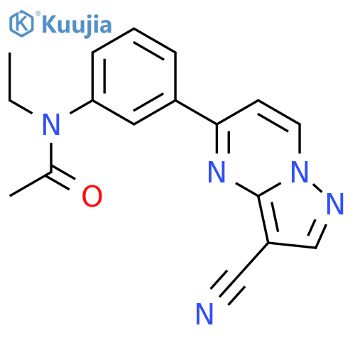 N-(3-(3-Cyanopyrazolo1,5-αpyrimidin-5-yl)phenyl)-N-ethylacetamide structure