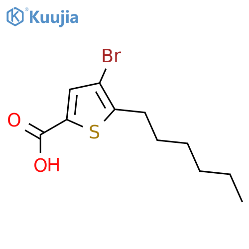 4-Bromo-5-hexylthiophene-2-carboxylic acid structure