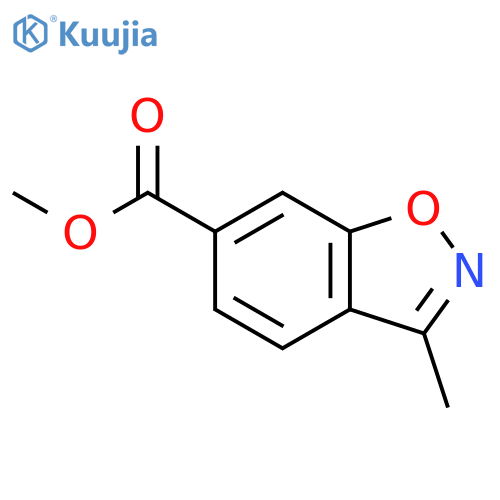 1,2-BENZISOXAZOLE-6-CARBOXYLIC ACID, 3-METHYL-, METHYL ESTER structure