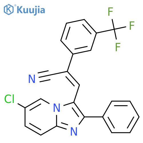 (Z)-3-(6-CHLORO-2-PHENYLIMIDAZO[1,2-A]PYRIDIN-3-YL)-2-[3-(TRIFLUOROMETHYL)PHENYL]-2-PROPENENITRILE structure