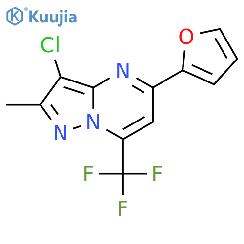 3-Chloro-5-furan-2-yl-2-methyl-7-trifluoromethyl-pyrazolo[1,5-a]pyrimidine structure