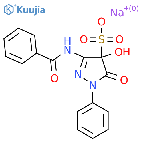 Sodium 3-benzamido-4-hydroxy-5-oxo-1-phenyl-4,5-dihydro-1H-pyrazole-4-sulfonate structure