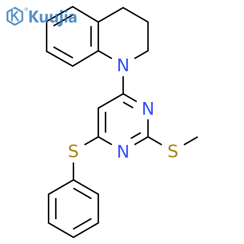 1-[2-(Methylsulfanyl)-6-(phenylsulfanyl)-4-pyrimidinyl]-1,2,3,4-tetrahydroquinoline structure