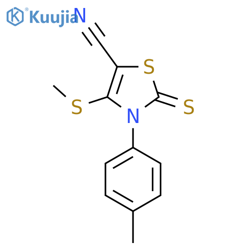 3-(4-Methylphenyl)-4-(methylsulfanyl)-2-thioxo-2,3-dihydro-1,3-thiazole-5-carbonitrile structure