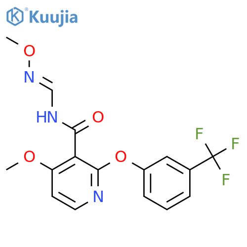 4-methoxy-N-[(methoxyimino)methyl]-2-[3-(trifluoromethyl)phenoxy]nicotinamide structure