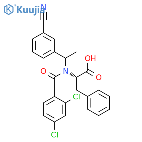 L-Phenylalanine, N-[1-(3-cyanophenyl)ethyl]-N-(2,4-dichlorobenzoyl)- structure