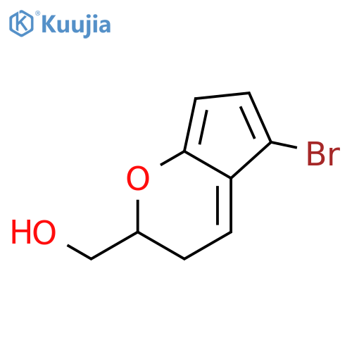 (5-Bromo-2,3-dihydro-1-benzofuran-7-yl)methanol structure