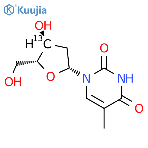 Thymidine-3'-13C structure