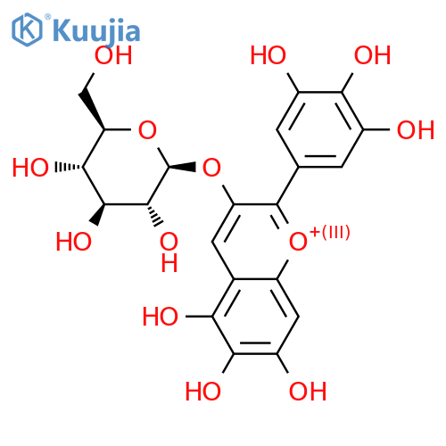 6-Hydroxydelphinidin 3-glucoside structure