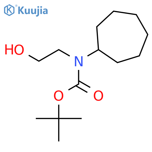 tert-butyl N-cycloheptyl-N-(2-hydroxyethyl)carbamate structure