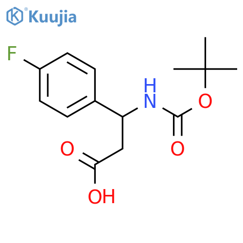 Boc-(S)-3-Amino-3-(4-fluoro-phenyl)-propionic Acid structure