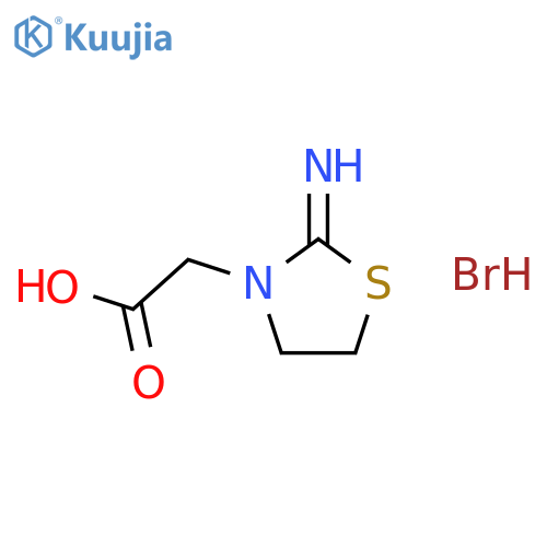 2-(2-imino-1,3-thiazolidin-3-yl)acetic acid hydrobromide structure