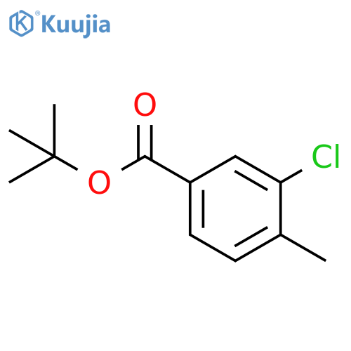 Benzoic acid, 3-chloro-4-methyl-, 1,1-dimethylethyl ester structure