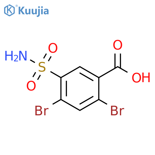 2,4-dibromo-5-sulfamoylbenzoic acid structure