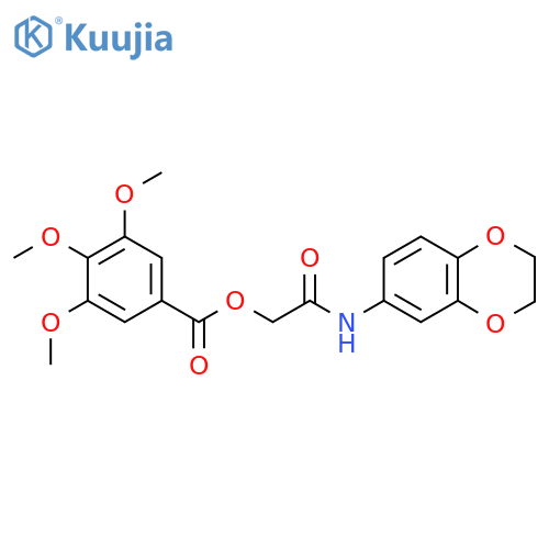 [(2,3-dihydro-1,4-benzodioxin-6-yl)carbamoyl]methyl 3,4,5-trimethoxybenzoate structure