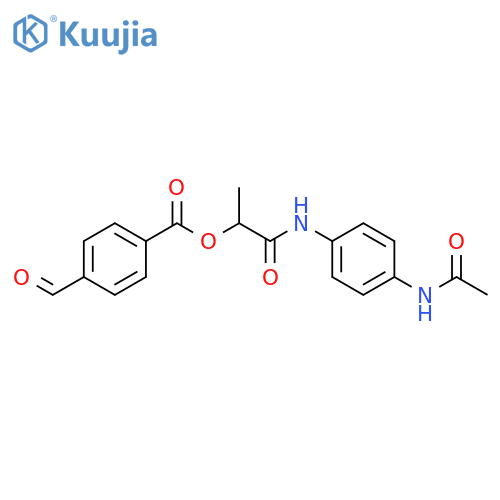 2-[[4-(Acetylamino)phenyl]amino]-1-methyl-2-oxoethyl 4-formylbenzoate structure
