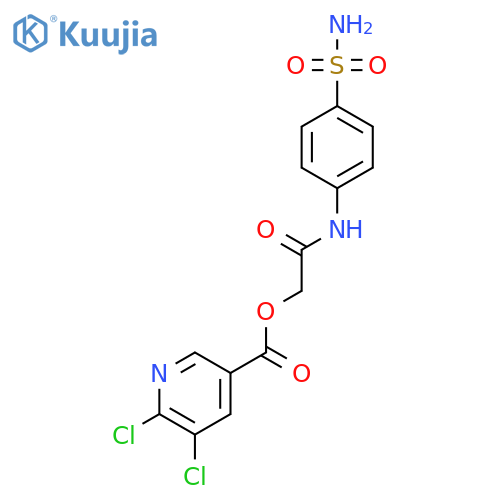 [(4-Sulfamoylphenyl)carbamoyl]methyl 5,6-dichloropyridine-3-carboxylate structure