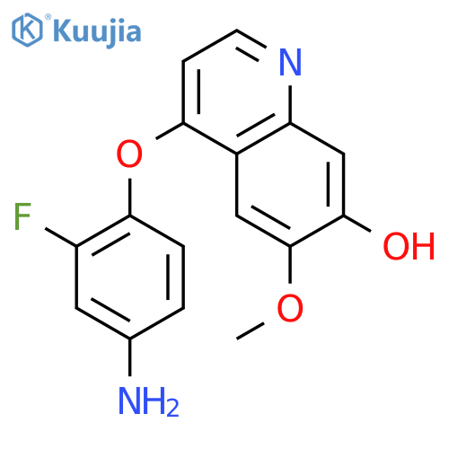 4-(4-Amino-2-fluorophenoxy)-6-methoxyquinolin-7-ol structure