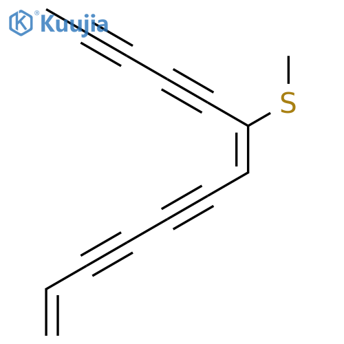 (E)-8-methylsulfanyl-trideca-1,7-diene-3,5,9,11-tetrayne structure