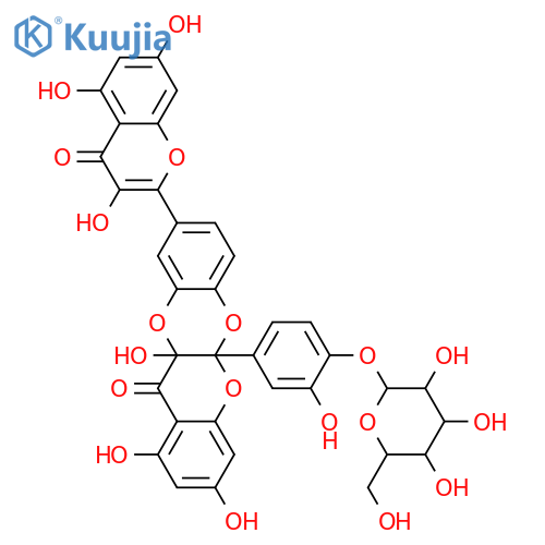 Allium Quercetin dimer; 4''-O-β-D-Glucopyranoside structure