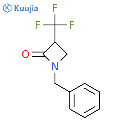 1-benzyl-3-(trifluoromethyl)azetidin-2-one structure