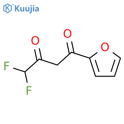 4,4-difluoro-1-(2-furyl)butane-1,3-dione structure