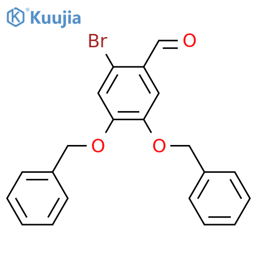 Benzaldehyde, 2-bromo-4,5-bis(phenylmethoxy)- structure