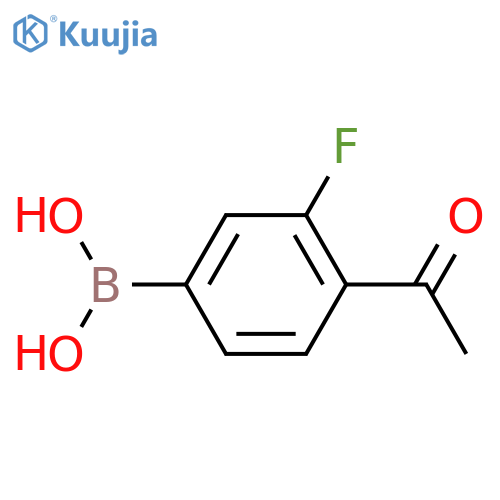 4-acetyl-3-fluorophenylboronic acid structure