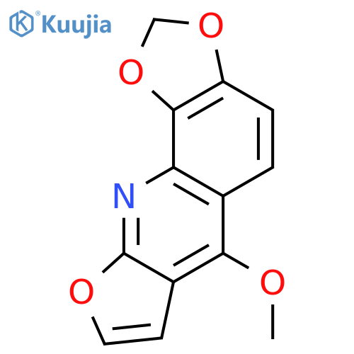 6-Methoxy-[1,3]dioxolo[4,5-h]furo[2,3-b]chinolin structure