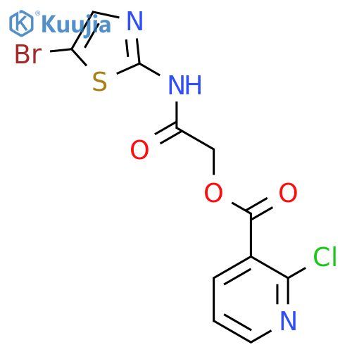 (5-bromo-1,3-thiazol-2-yl)carbamoylmethyl 2-chloropyridine-3-carboxylate structure