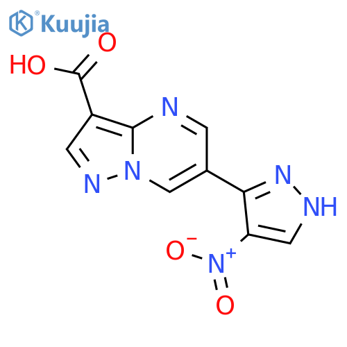 6-(4-Nitro-1H-pyrazol-3-yl)pyrazolo[1,5-a]pyrimidine-3-carboxylic acid structure