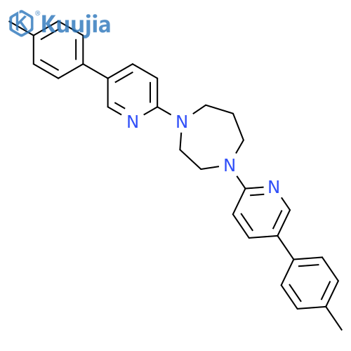 1H-1,4-Diazepine, hexahydro-1,4-bis[5-(4-methylphenyl)-2-pyridinyl]- structure