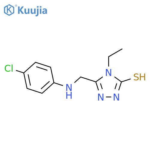 5-[(4-Chloro-phenylamino)-methyl]-4-ethyl-4H-[1,2,4]triazole-3-thiol structure