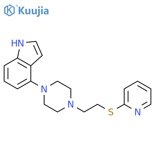 1H-INDOLE, 4-[4-[2-(2-PYRIDINYLTHIO)ETHYL]-1-PIPERAZINYL]- structure