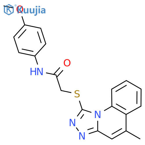 N-(4-methoxyphenyl)-2-({5-methyl-1,2,4triazolo4,3-aquinolin-1-yl}sulfanyl)acetamide structure