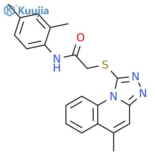 N-(2,4-dimethylphenyl)-2-({5-methyl-1,2,4triazolo4,3-aquinolin-1-yl}sulfanyl)acetamide structure