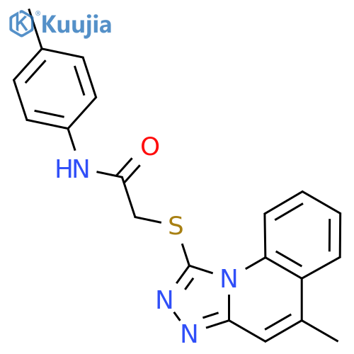 2-({5-methyl-1,2,4triazolo4,3-aquinolin-1-yl}sulfanyl)-N-(4-methylphenyl)acetamide structure