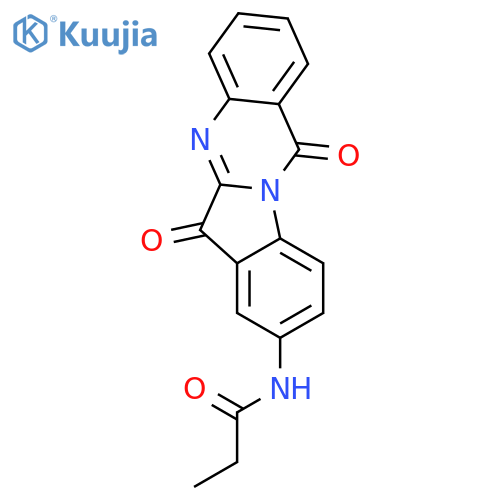 PROPANAMIDE, N-(6,12-DIHYDRO-6,12-DIOXOINDOLO[2,1-B]QUINAZOLIN-8-YL)- structure