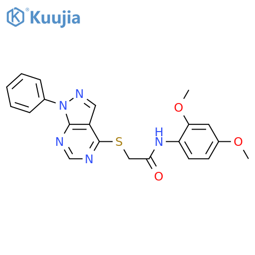 N-(2,4-dimethoxyphenyl)-2-({1-phenyl-1H-pyrazolo3,4-dpyrimidin-4-yl}sulfanyl)acetamide structure