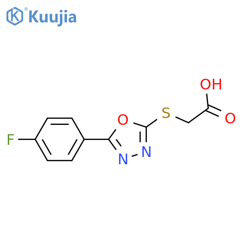 2-{5-(4-Fluorophenyl)-1,3,4-oxadiazol-2-ylsulfanyl}acetic Acid structure