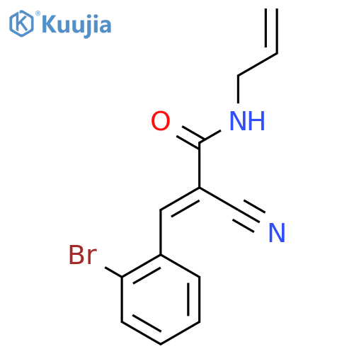3-(2-bromophenyl)-2-cyano-N-(prop-2-en-1-yl)prop-2-enamide structure